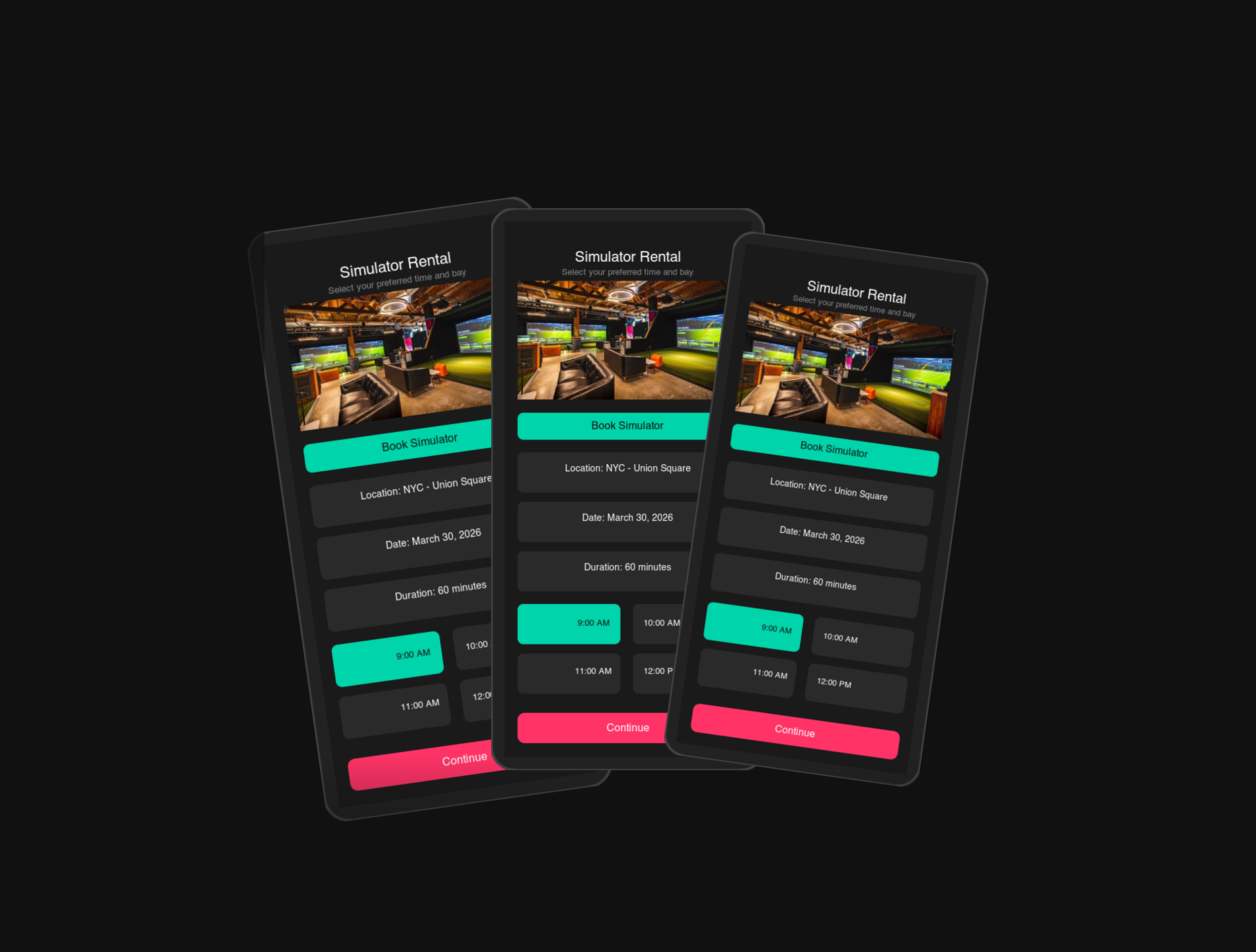 Five Iron Golf indoor simulator lounge