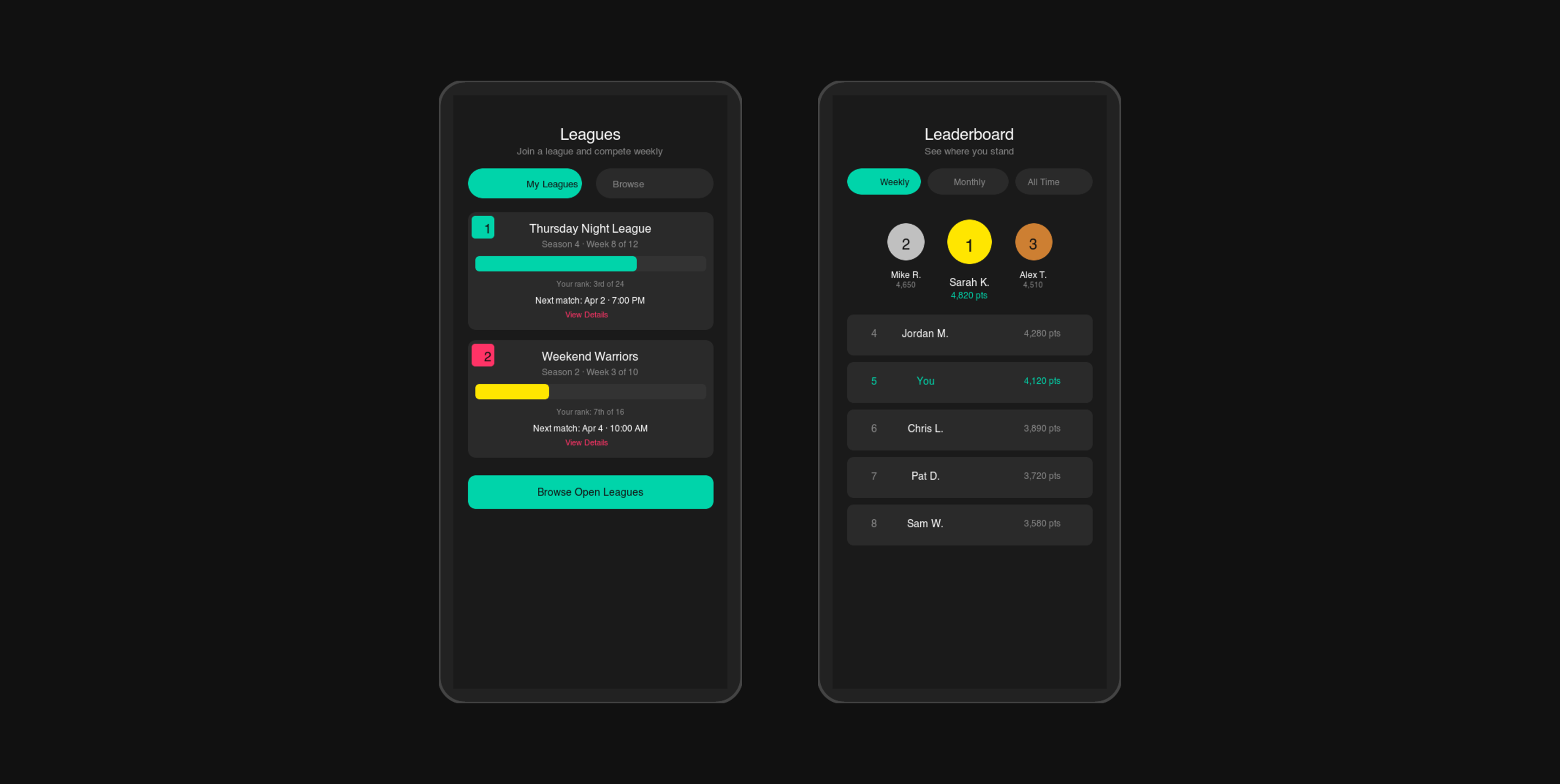 Five Iron Golf session length and time selection