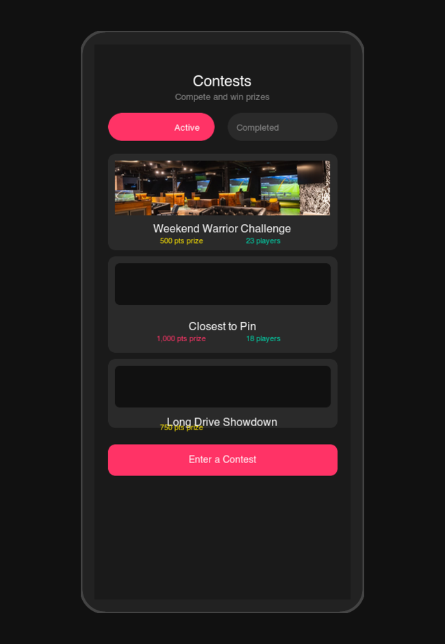 Five Iron Golf mobile session and time selection